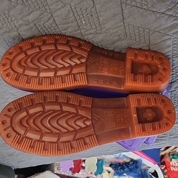 Yuexing Purple rain boots size 8 - Picture 4 of 5